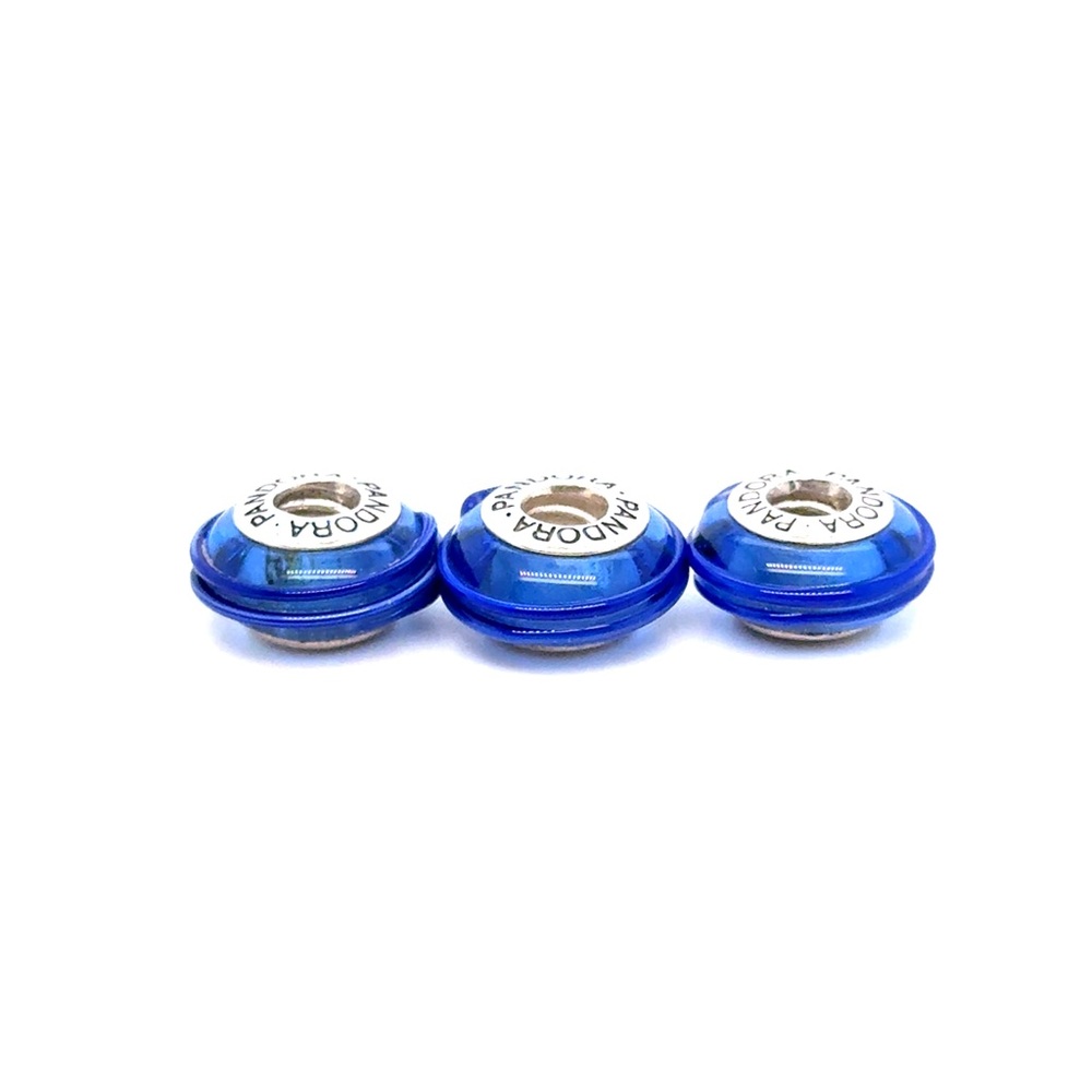 Pandora Blue Rondelle Glass Beads‎ (3)